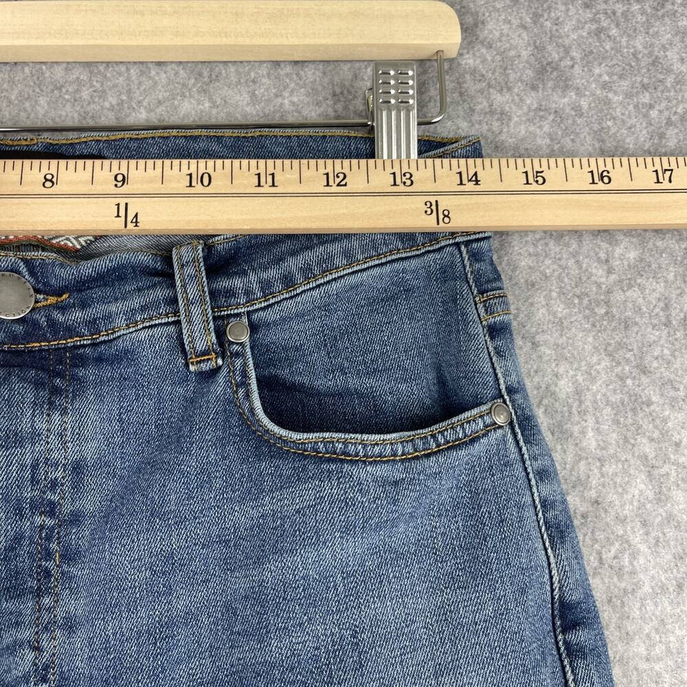 Peruvian Connection Cimarron Jean Womens 4 Medium Wash Button Fly Distressed Hem - Picture 11 of 16